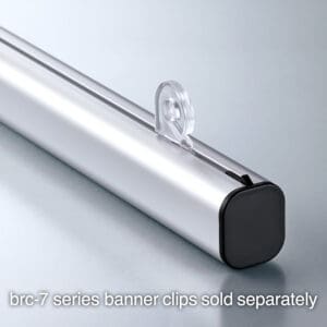 Popco aluminum snap-rail poster-hanging kit with banner clips sold separately.