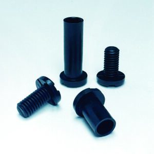 Popco's push-lock screws in black. Small-head style.