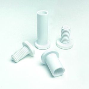 Popco's push-lock screws in white. Small-head style.