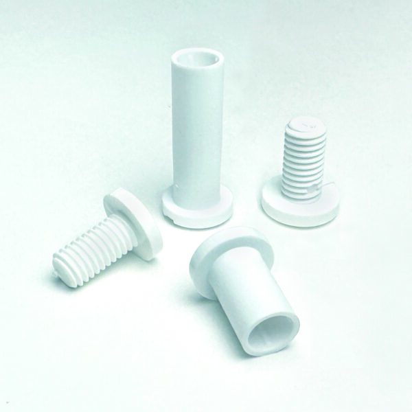 Popco's push-lock screws in white. Small-head style.