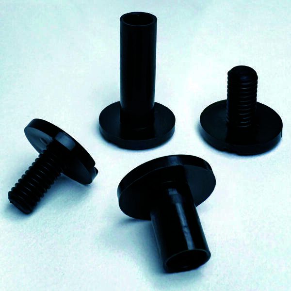 Popco's push-lock screws in black. Large-head style.