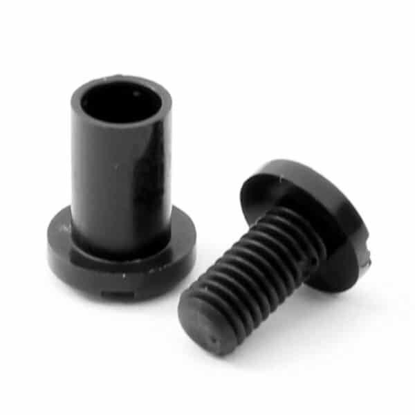 Popco's small-head posts and screws in black plastic.