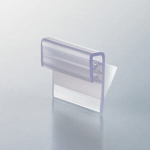 Popco's adhesive-backed, finned J-channel for small-sign holding.