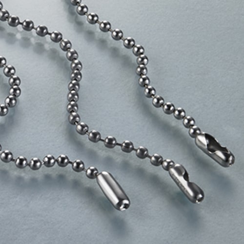 metal beaded chain - beaded chain & locking straps - Popco