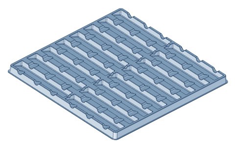 custom vacuum formed trays - 16-cavity tray