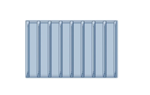 custom vacuum formed tray - 8-row farm tray