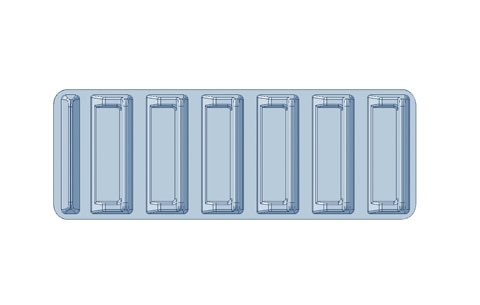custom vacuum formed tray - 6-row sprout tray