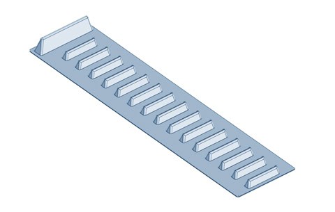 custom vacuum formed tray - 15-row tray (single)