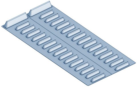 custom vacuumed formed tray - 15-row tray (double)