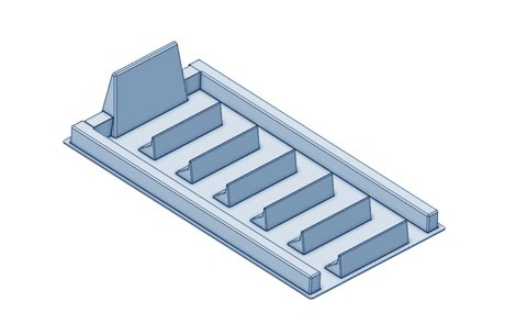 custom vacuum formed tray - meats tray