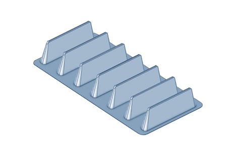 custom vacuum formed trays - 6-row filter tray