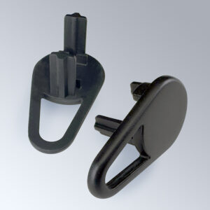 Two Popco GruvBanner top-loop end caps, used to create hanging points on the GruVbanner pocket tube, for banners.