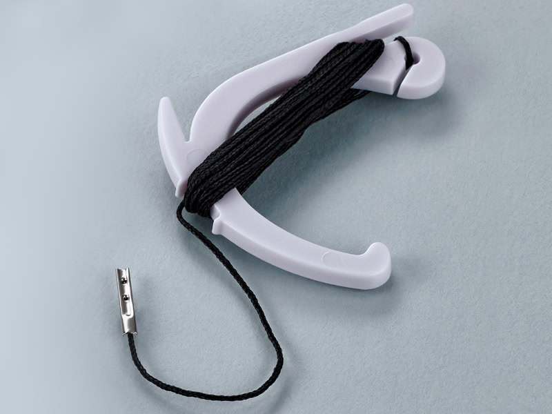 White c-hook with black string from Popco.Inc.