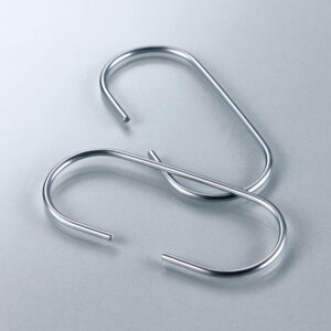 3-inch high steel c-hook for sign hanging.